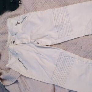 White Moto Jeggings Jeans Ankle Length 27/4